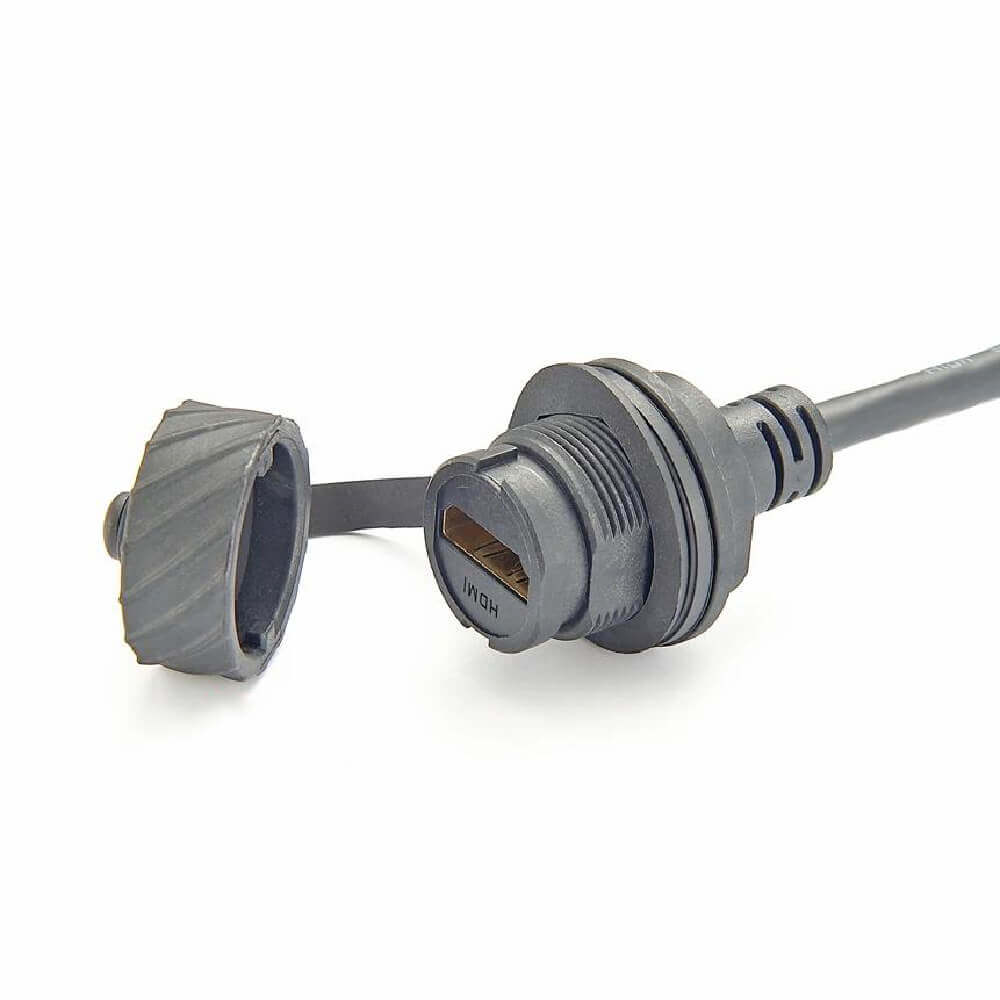 Elecbee IP67 Waterproof Panel Mount Hdmi Female To Male Extension Cable 0.3M